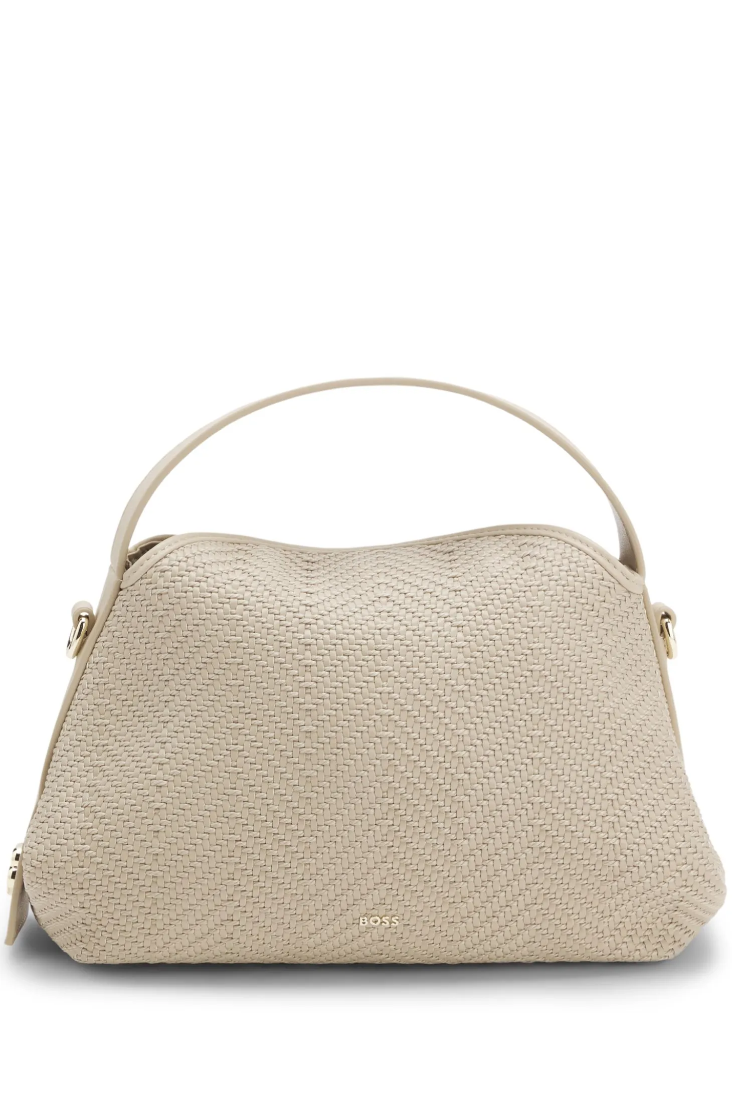 Woven crossbody bag with Double B monogram