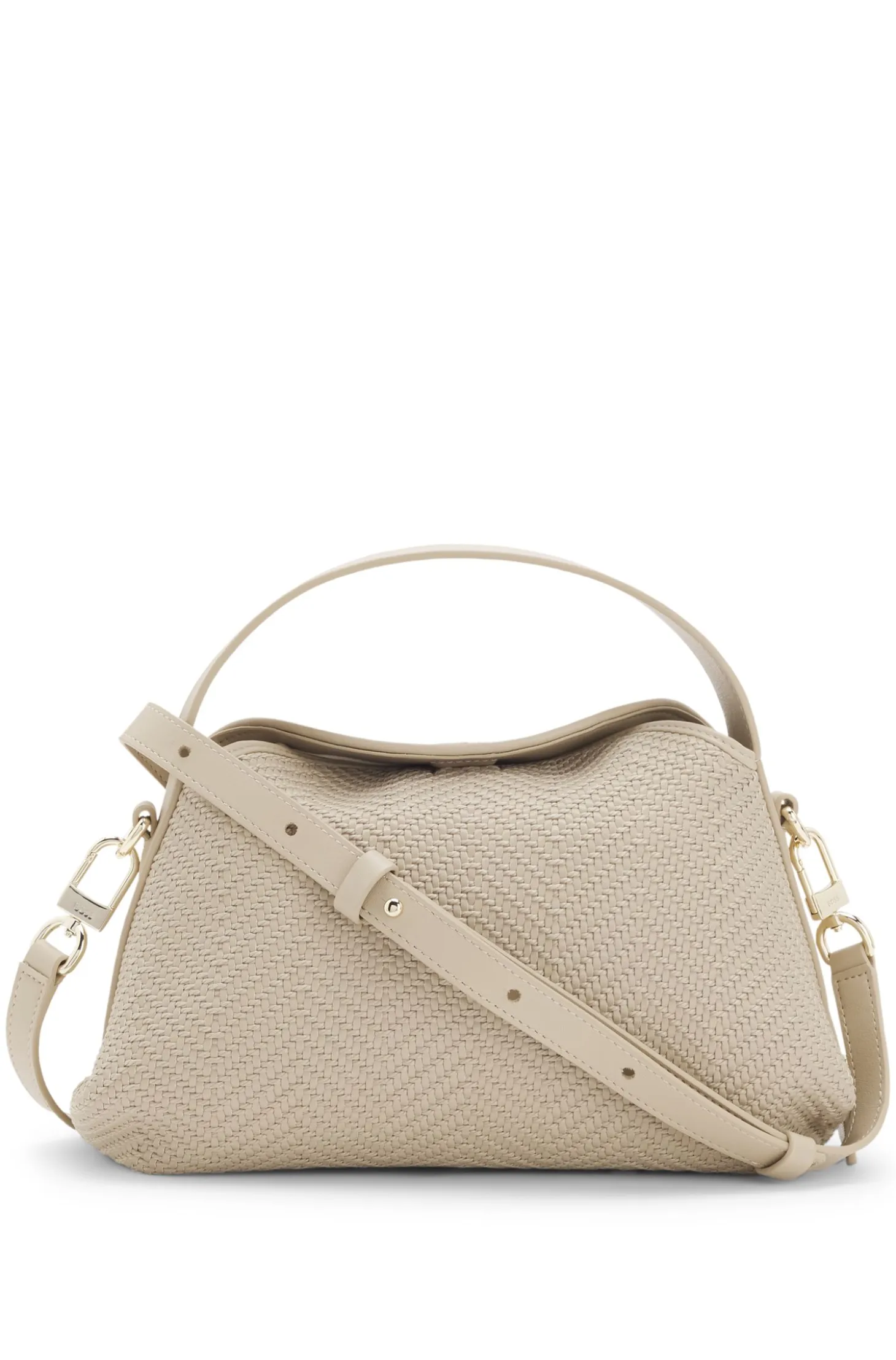 Woven crossbody bag with Double B monogram