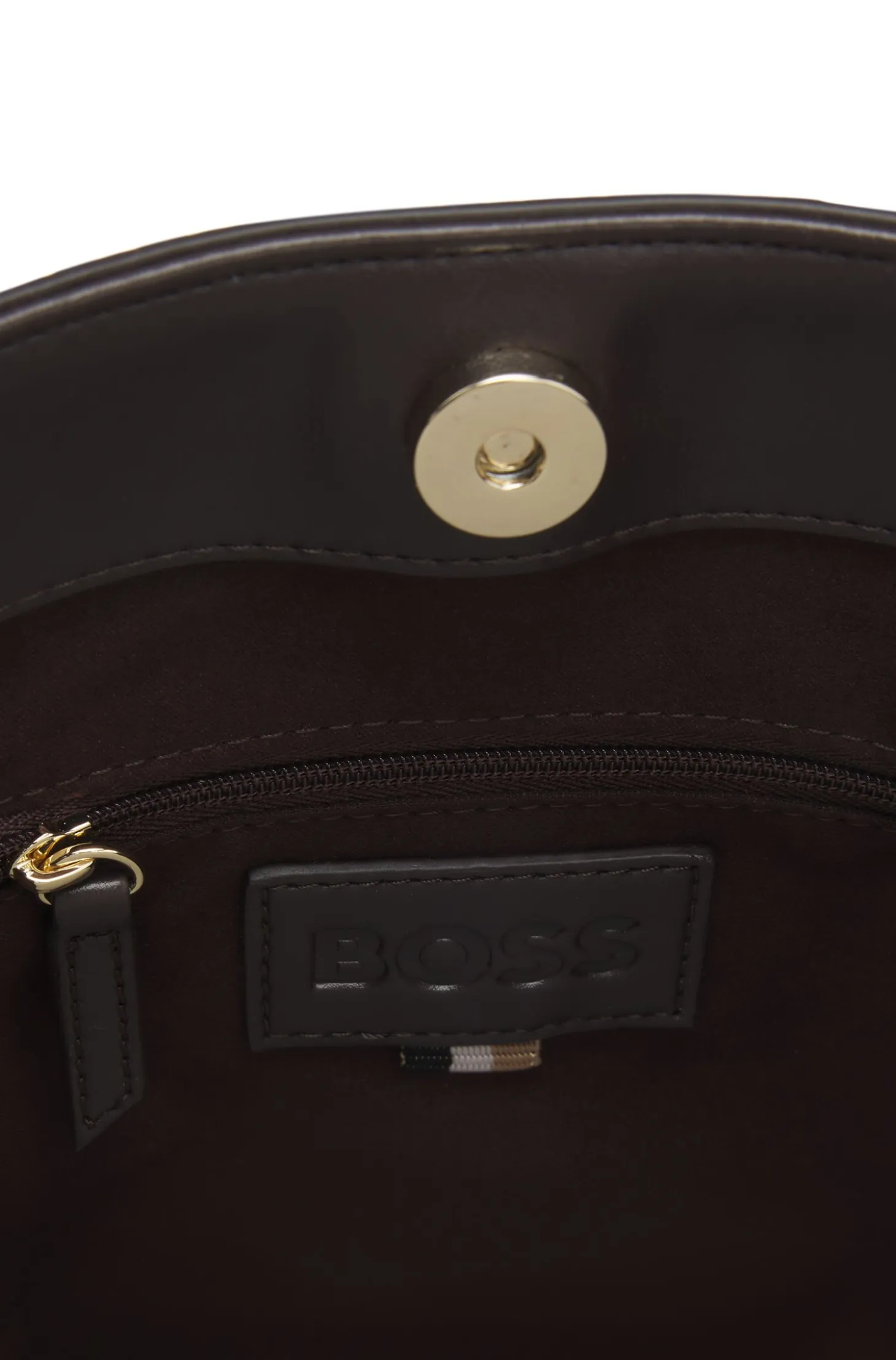 Woven-effect bucket bag with Double B monogram