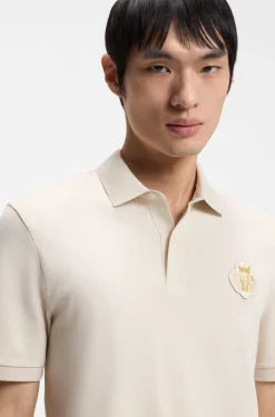 Year of the Horse Cotton-piqué polo shirt with logo artwork