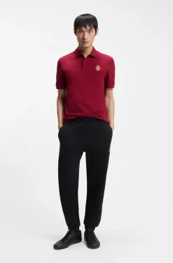 Year of the Horse Cotton-piqué polo shirt with logo artwork
