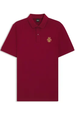 Year of the Horse Cotton-piqué polo shirt with logo artwork