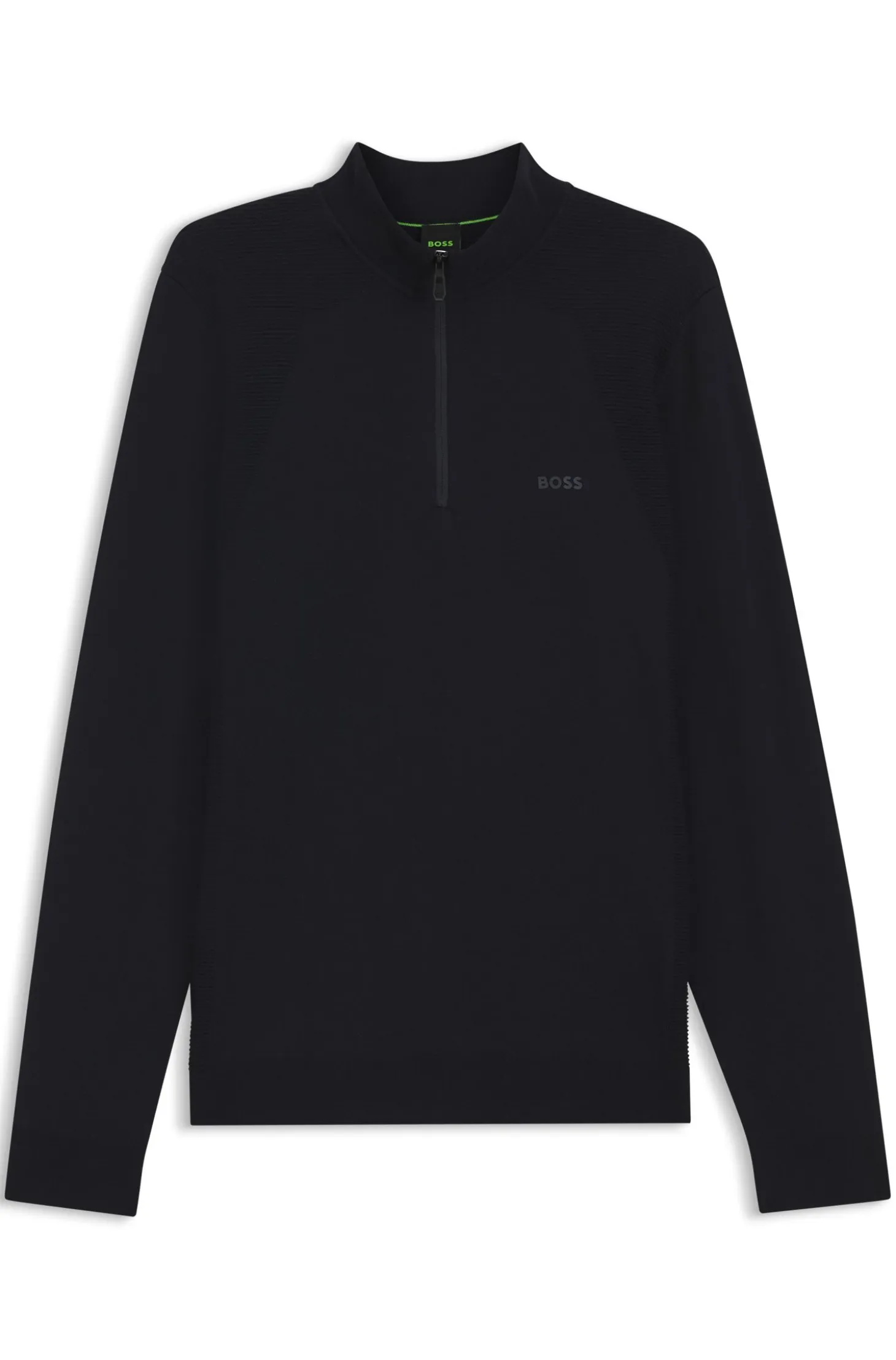 Zip-neck sweater in a cotton blend