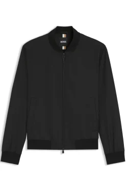 Zip-up jacket in virgin-wool serge