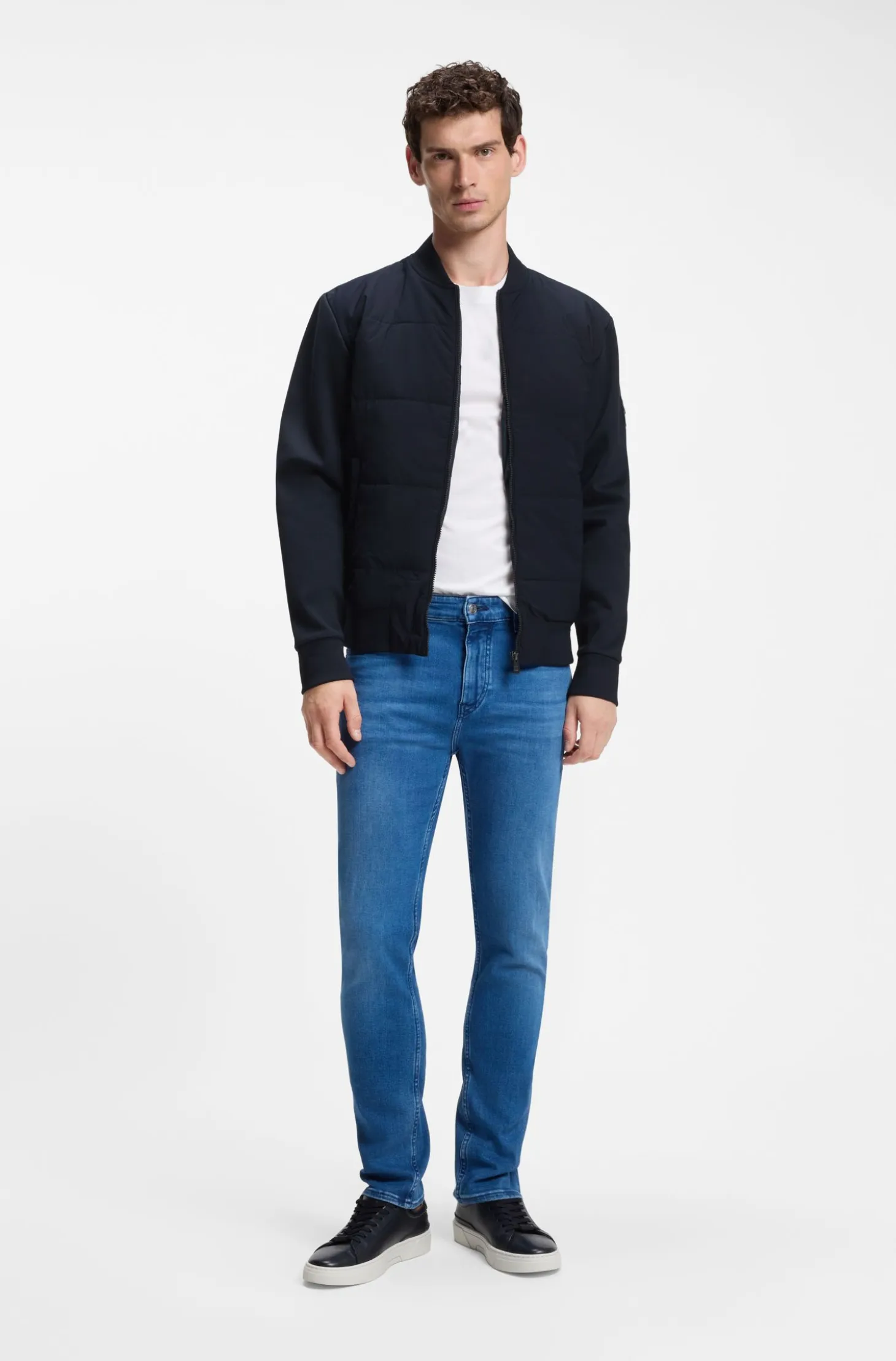 Zip-up sweatshirt with padded front