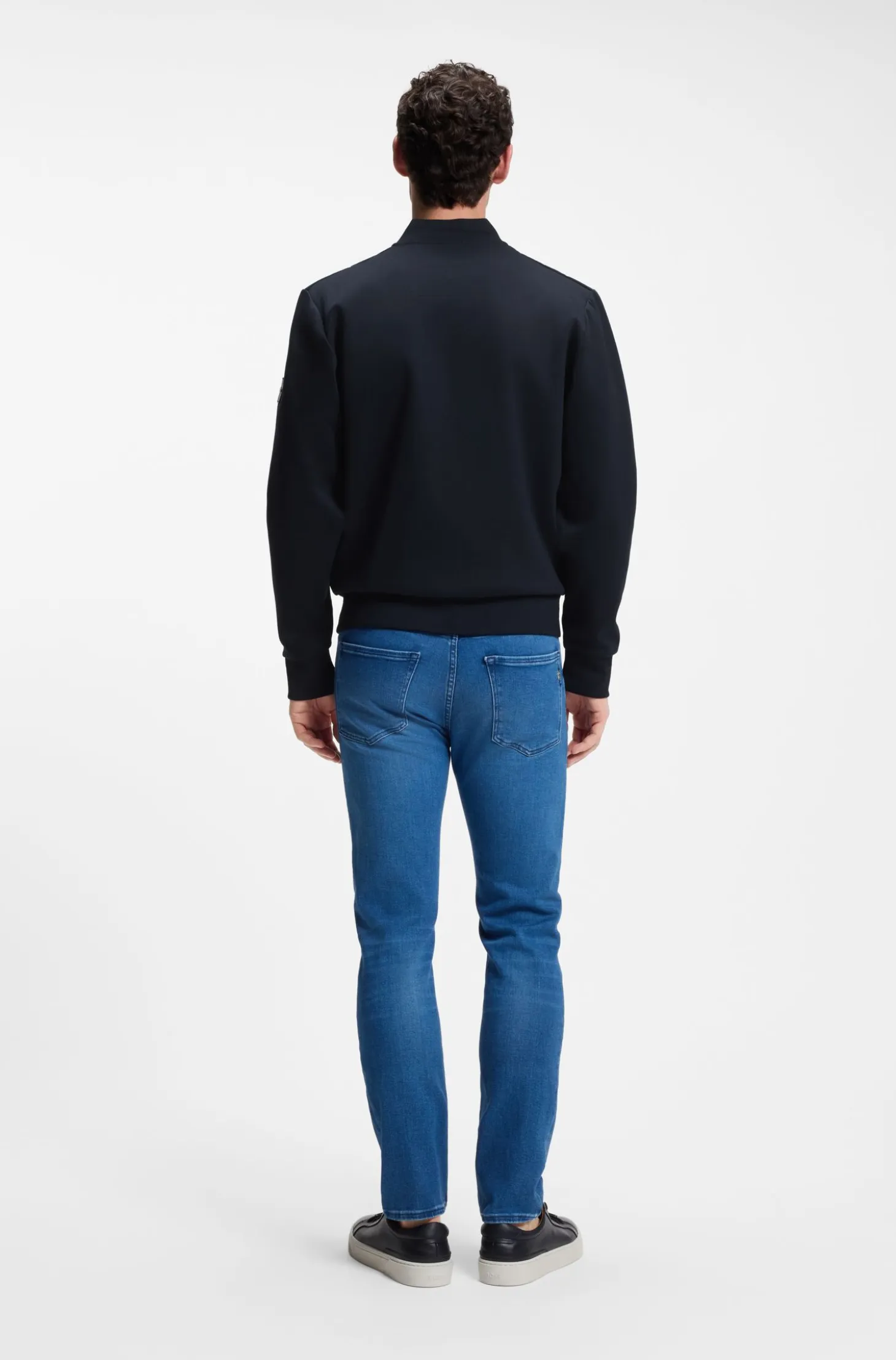 Zip-up sweatshirt with padded front