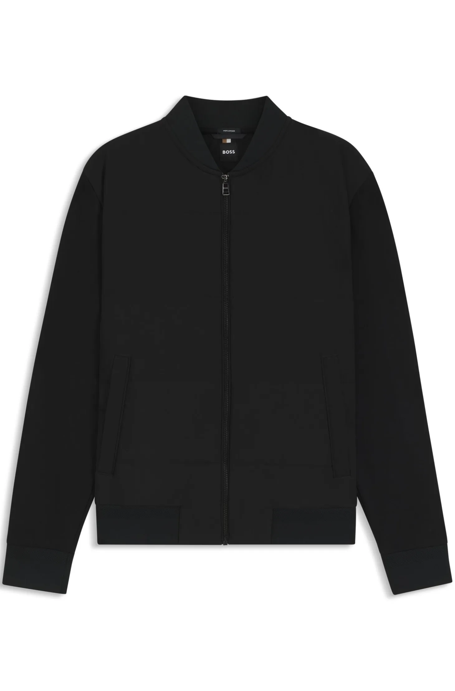 Zip-up sweatshirt with padded front